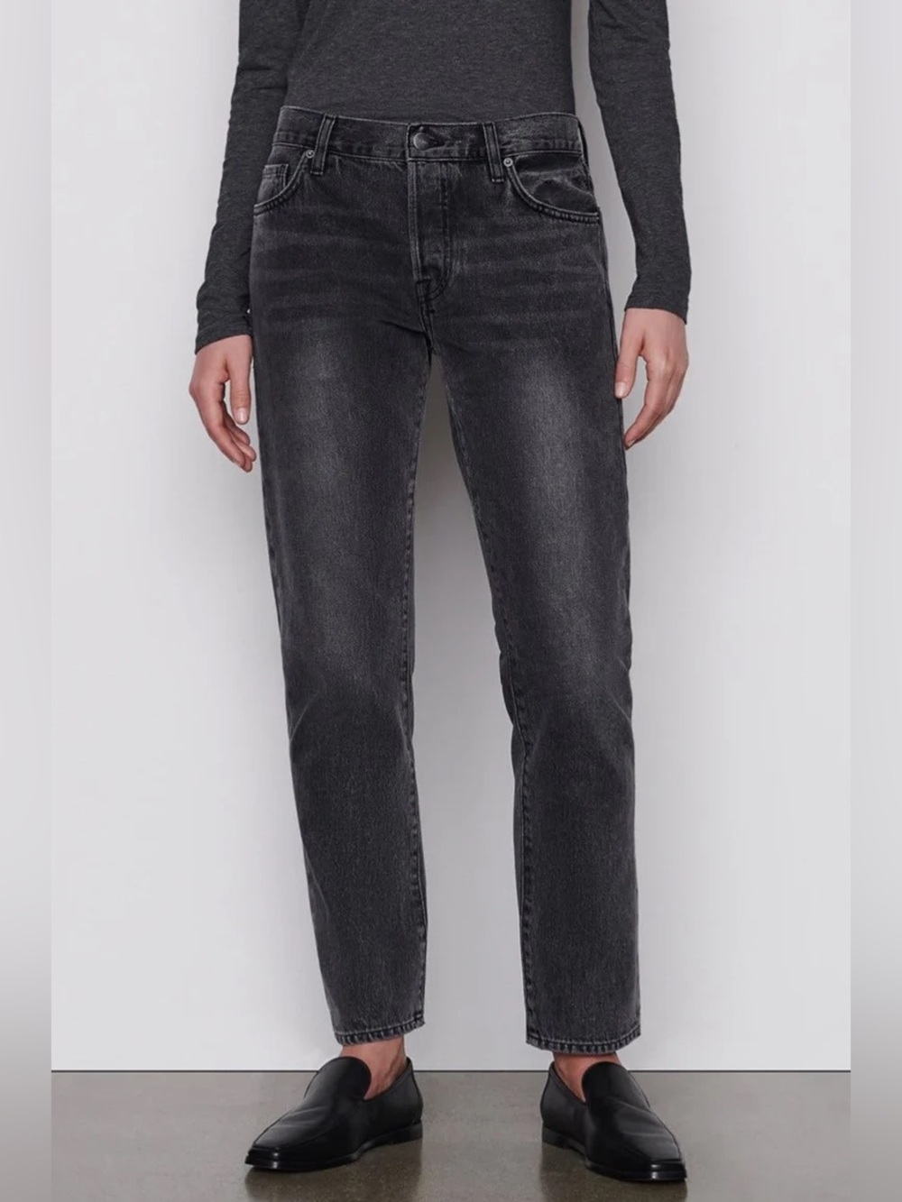 Frame Le Slouch designer dark denim jean
